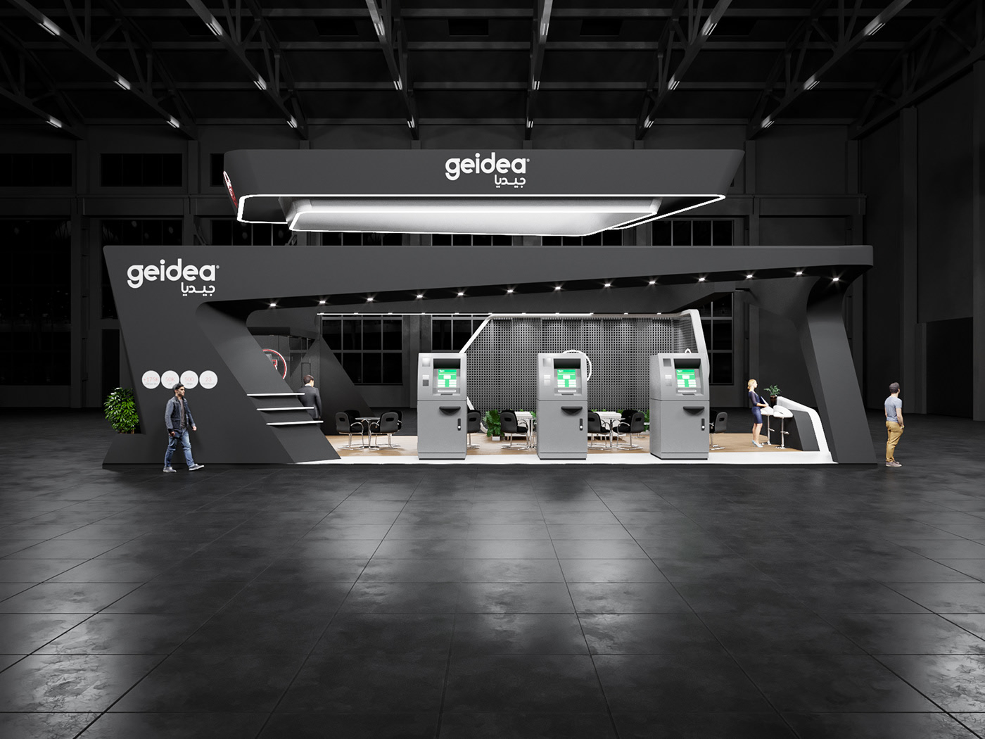 geidea國外展臺(tái)設(shè)計(jì)立面